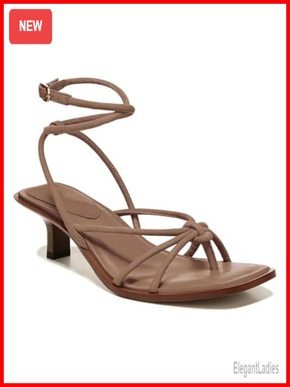 Faux Leather Strappy Gladiator Kitten Heel Sandals Open Toe Ankle Strap Summer